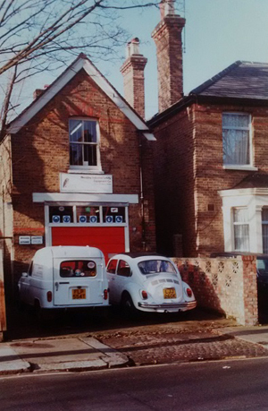 First premises in Napier Road, Wembley, 1980