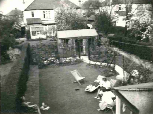 Our first ‘warehouse’ in 1977; a summerhouse in a residential garden at 42 Kingsway, Wembley