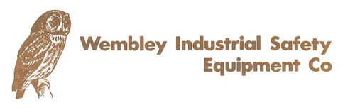 The original 1977 Wembley Industrial Safety Equipment logo, incorporating the WISE owl
