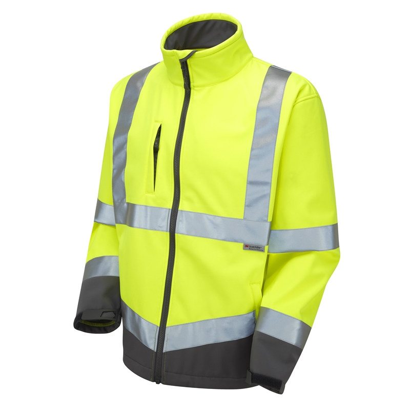 Premium hi-vis softshell jacket | WISE Worksafe