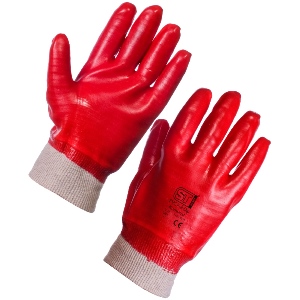 Image of PVC fully coated knitwrist gloves, P-A156202