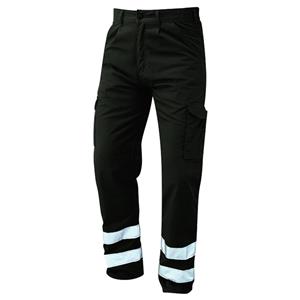 Image of Cargo trousers with reflective bands, Black, P-C022510