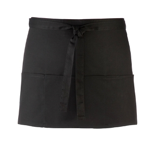 Image of Short bar apron, 33cm, Black, P-C02PR155