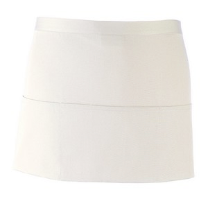 Image of Short bar apron, 33cm, White, P-C02PR155