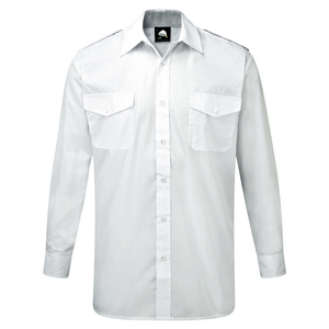 Image of Long sleeve pilot shirt, White, P-C06JC2068
