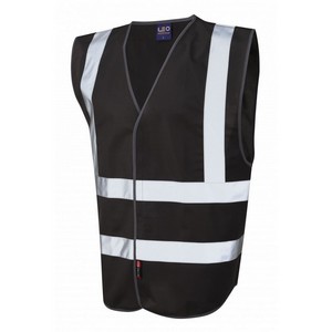 Image of Reflective coloured waistcoat, Black, P-C15SHV00