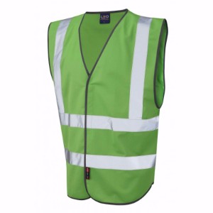 Image of Reflective coloured waistcoat, Green, P-C15SHV00