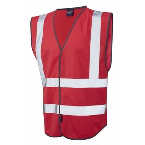 Image of Reflective coloured waistcoat, Red, P-C15SHV00