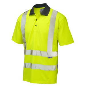 Image of Hi-vis EcoViz Polo Shirt, Yellow, P-C15SHV06