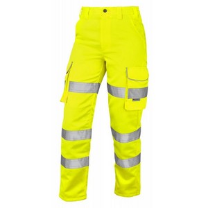 Image of Hi-vis premium cargo trousers ladies, Yellow, P-C15SHV53