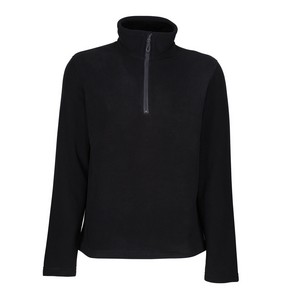 Image of Honestly Made recycled half zip fleece, Black, P-C30TRF636