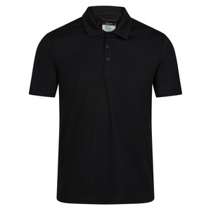 Image of Honestly Made recycled wicking polo shirt, Black, P-C30TRS196