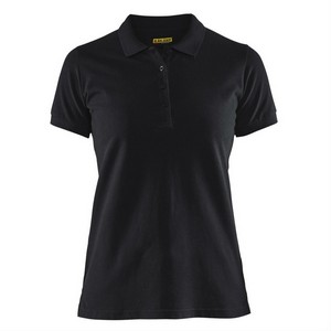 Image of Ladies cotton polo shirt, Black, P-C363307