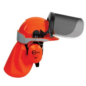 Image of JSP EVOLite Forestry chainsaw helmet, visor & ear defenders, P-G07AJA242