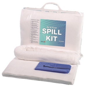 Image of Oil & fuel spill kit in clip-top bag, P-K02SK006