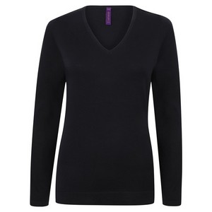 Image of Knitted ladies v-neck pullover, P-C06H721F