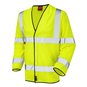 Image of Hi-vis long sleeve FR waistcoat, yellow, P-C15SHV31