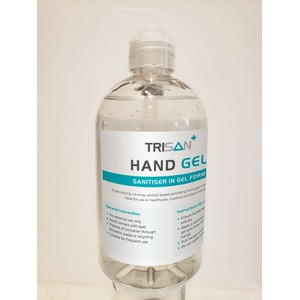 Image of Scented hand sanitiser gel 75% alcohol with pump top, P-M31S500SCE