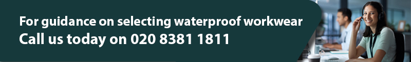For guidance on selecting waterproof workwear call 08456 71 21 41